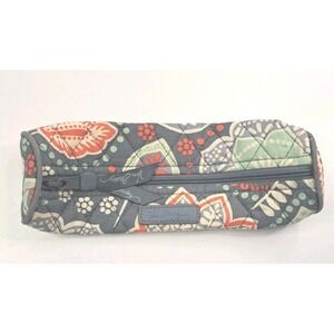 Vera Bradley Cylinder Shaped Case Bag 8x4" Nomadic Floral Quilted